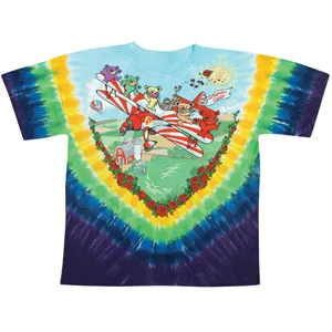 Bi-Plane Bears Tie Dye T-shirt sold by Rockabilia