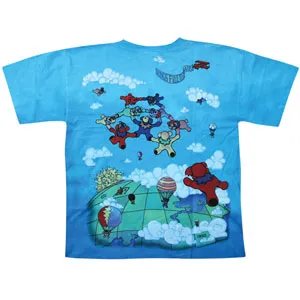 Parachuting Bears Tie Dye T-shirt sold by Rockabilia product image thumbnail 2