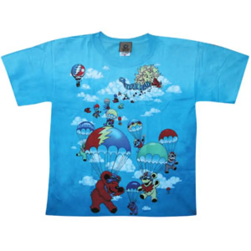 Parachuting Bears Tie Dye T-shirt sold by Rockabilia