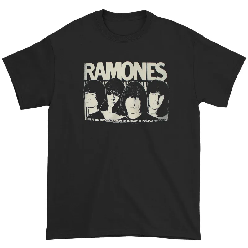 Ramones Silhouette Band Live At The Odeon (Only XL Available) T-shirt made by Rockabilia