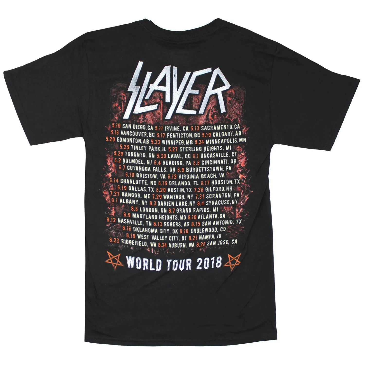 Slayer Demonic Admat 2018 Tour Tee T-shirt sold by Rockabilia product image thumbnail 2