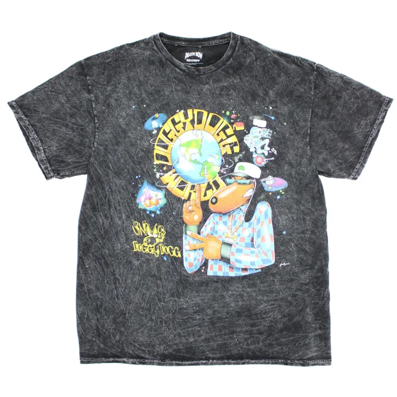 World Oversized Tee (Black Stonewashed) Vintage T-shirt sold by Rockabilia