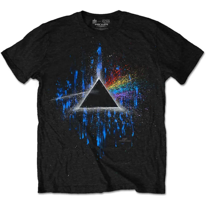 Dark Side of the Moon Blue Splatter Slim Fit T-shirt sold by Rockabilia