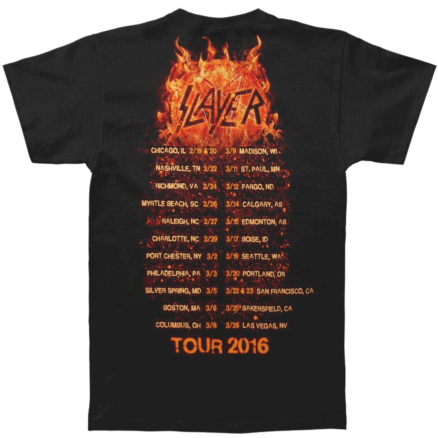 Flaming Eagle 2016 Tour T-shirt sold by Rockabilia product image thumbnail 2