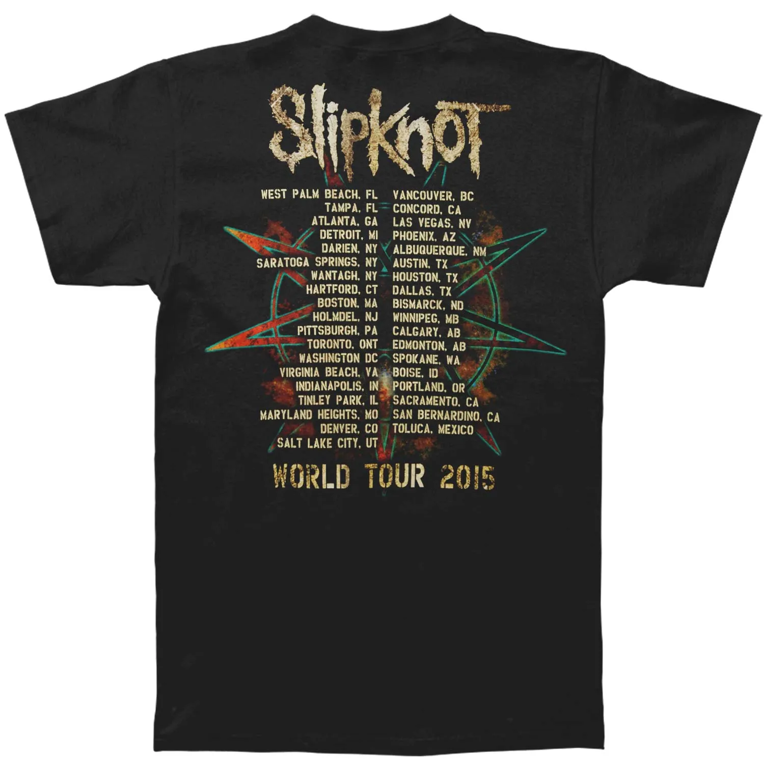 Rusted Frame 2015 World Tour T-shirt sold by Rockabilia product image thumbnail 2