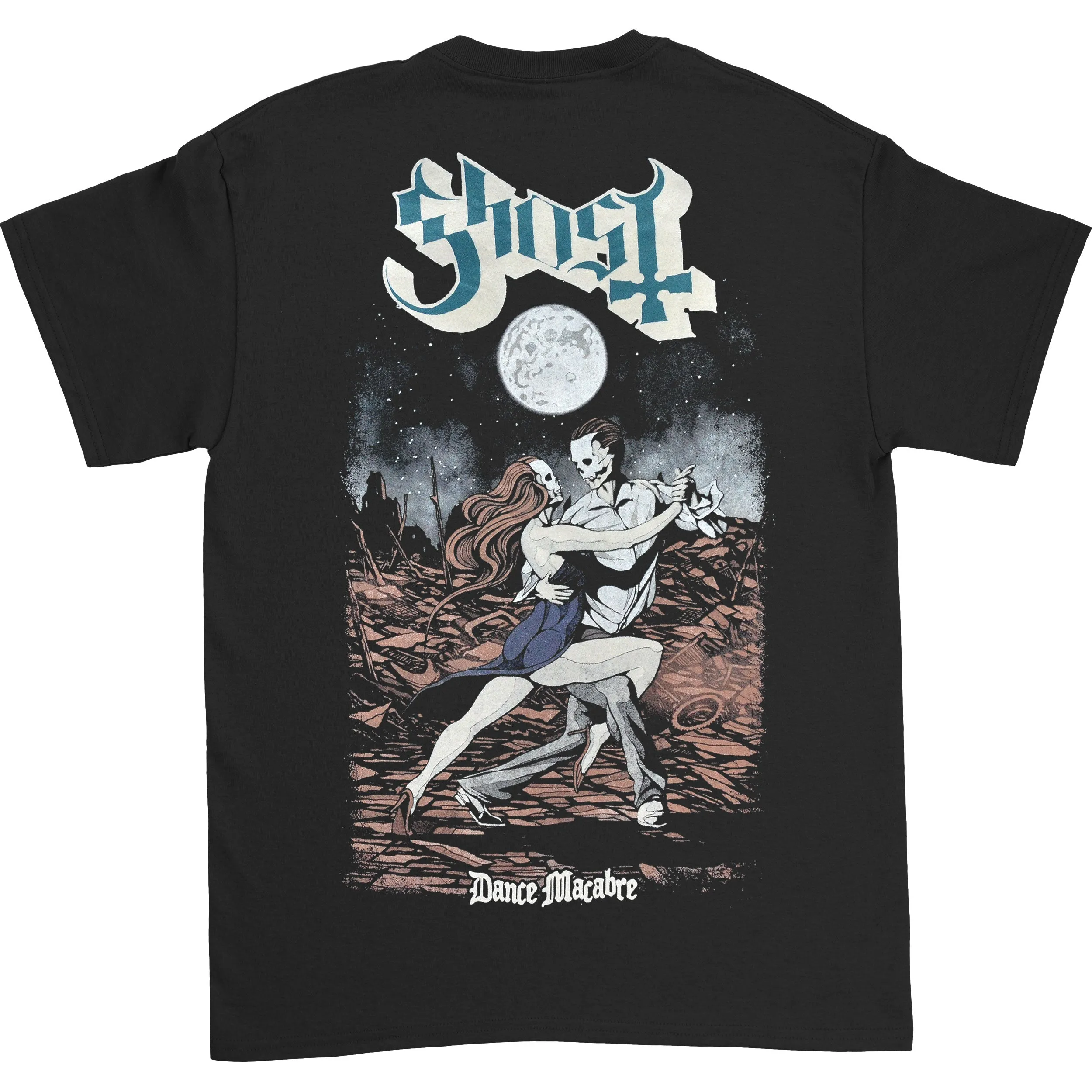 Dance Macabre Cover & Logo (Back Print) Slim Fit T-shirt sold by Rockabilia product image thumbnail 2