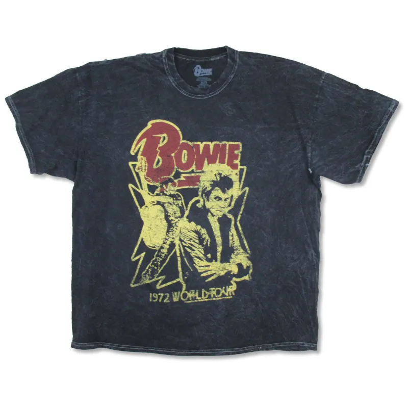 1972 Tour Distressed Tee (Black Stonewash) Vintage T-shirt sold by Rockabilia