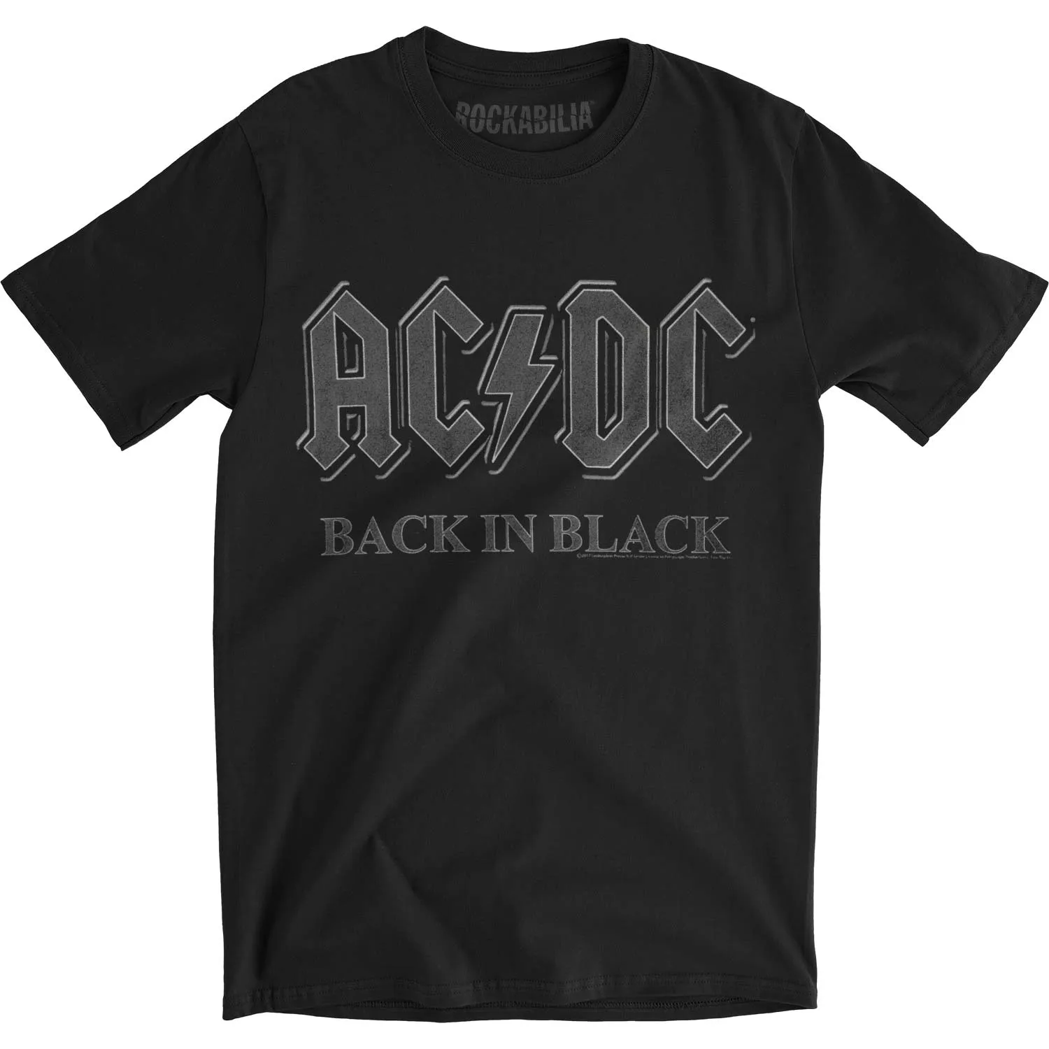AC/DC Back In Black Slim Fit T-shirt sold by Rockabilia