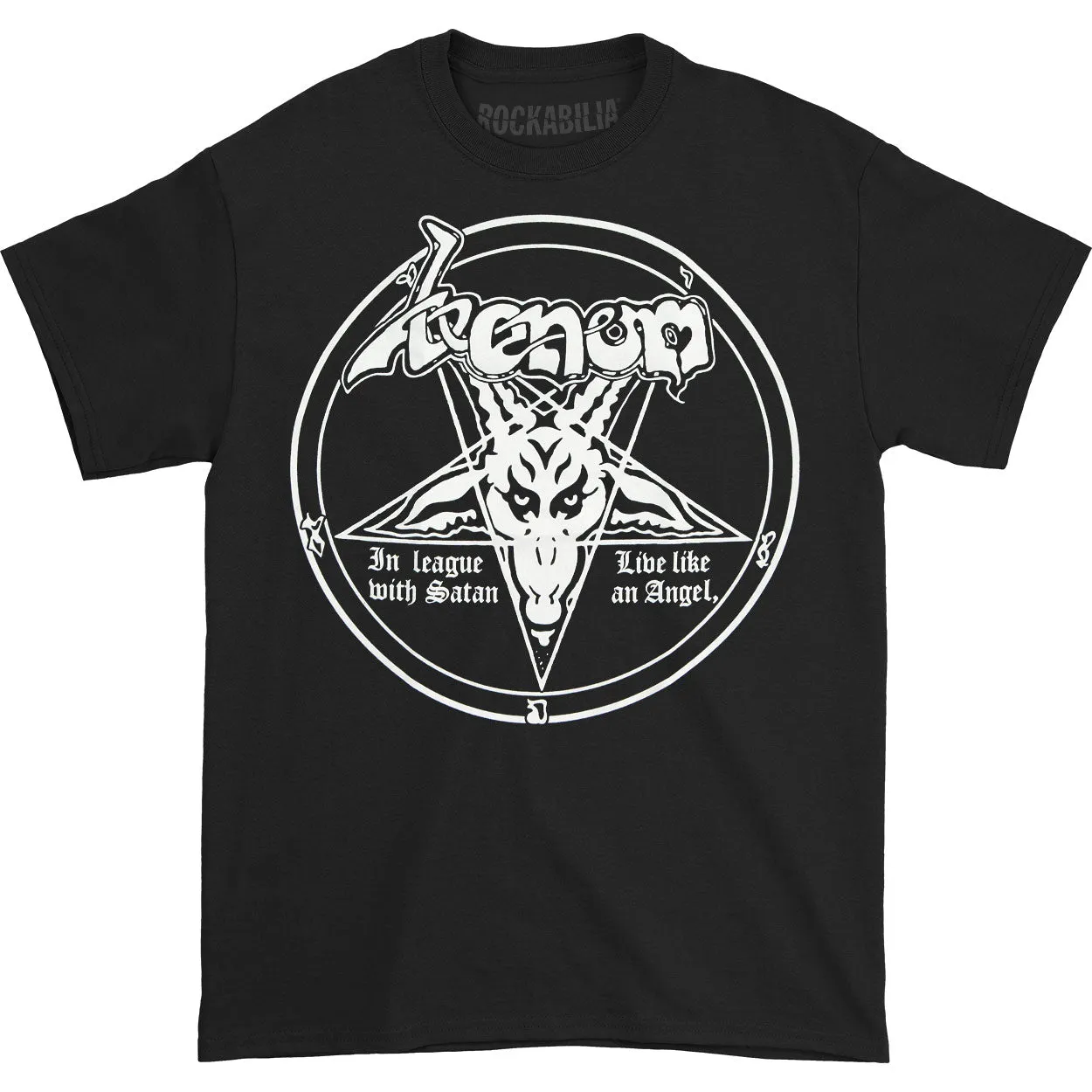 In League With Satan T-shirt sold by Rockabilia