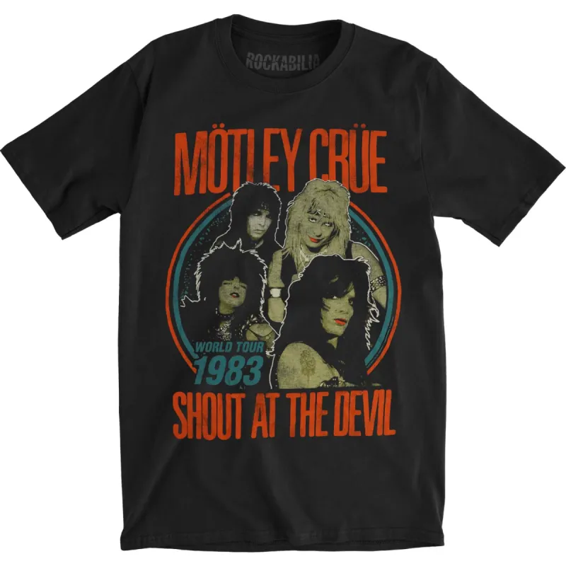 Vintage World Tour Devil Slim Fit T-shirt sold by Rockabilia