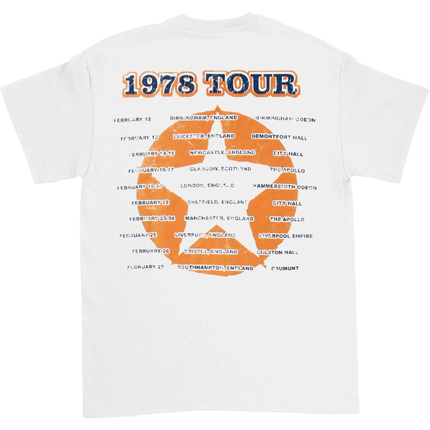 1978 Tour Of UK T-shirt sold by Rockabilia product image thumbnail 2