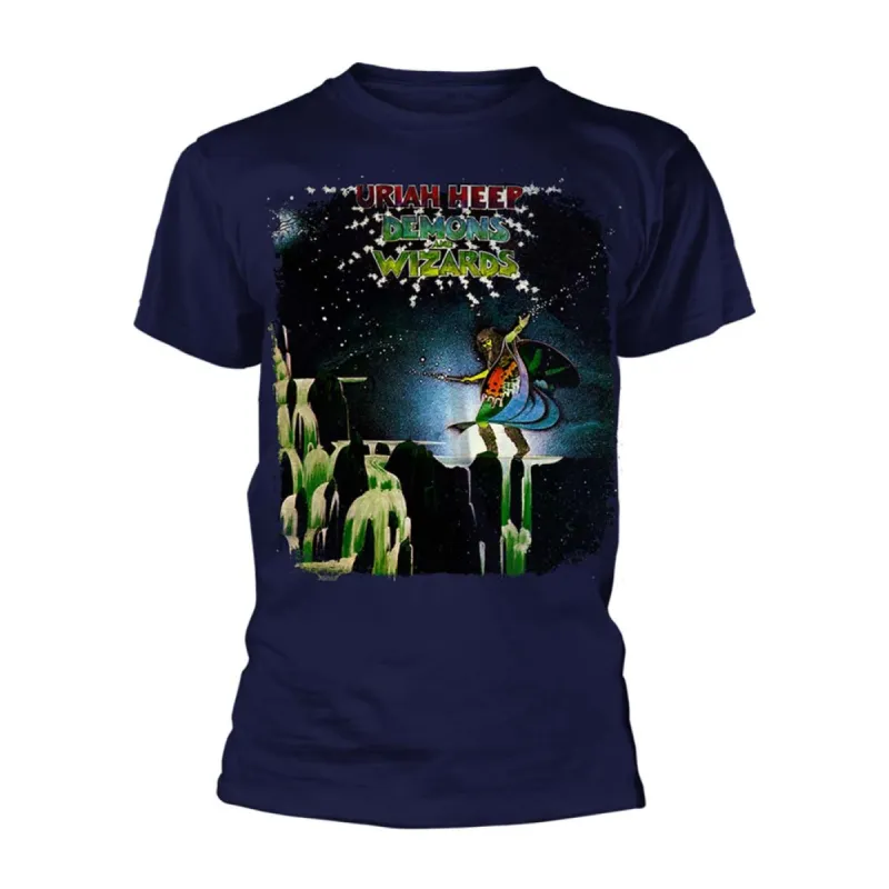 Demons And Wizards (navy) T-shirt sold by Rockabilia
