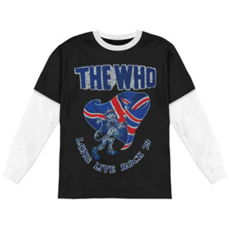 Long Live Rock Soft Tee With thermal Long Sleeves Long Sleeve sold by Rockabilia