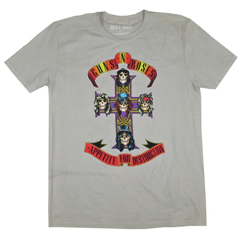 Colored Cross on Natural Tee T-shirt sold by Rockabilia