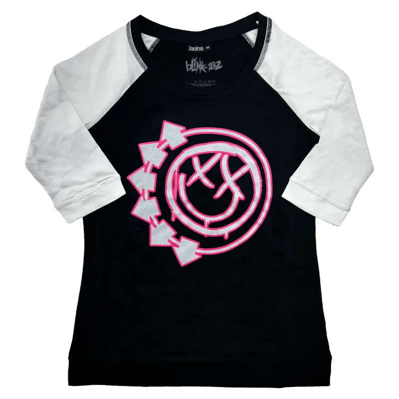 Six Arrow Smile Face Logo Ladies Raglan Tee Junior Top sold by Rockabilia