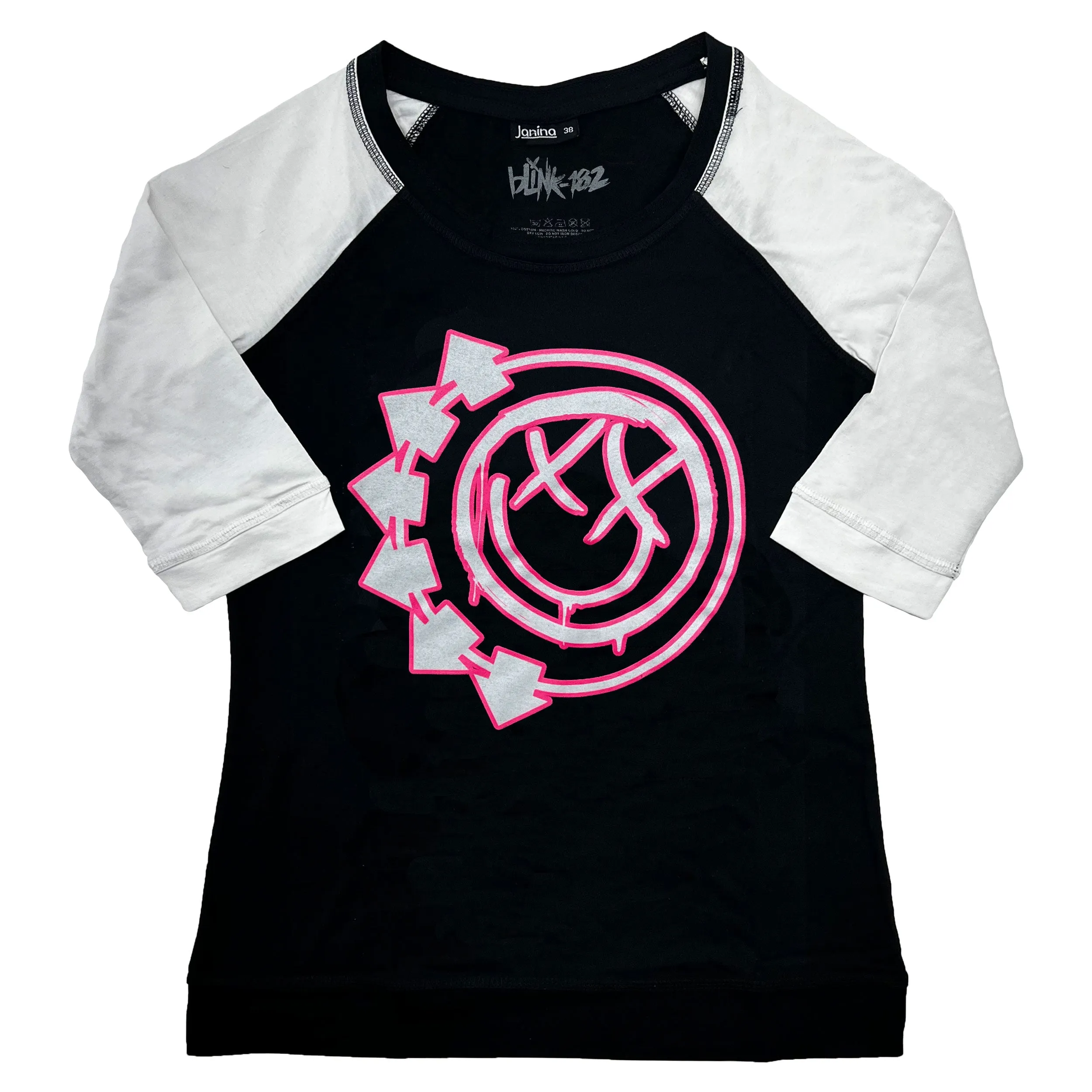 Six Arrow Smile Face Logo Ladies Raglan Tee Junior Top sold by Rockabilia