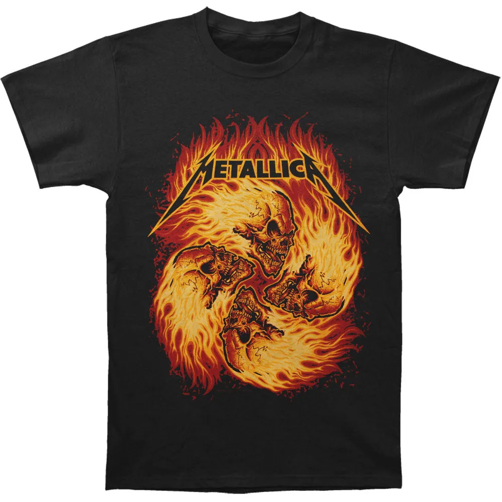 Flame Skulls Slim Fit T-shirt sold by Rockabilia