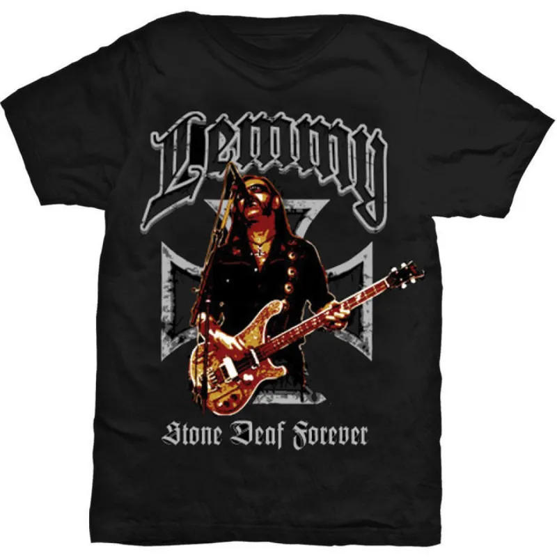 Iron Cross Stone Deaf Forever T-shirt sold by Rockabilia
