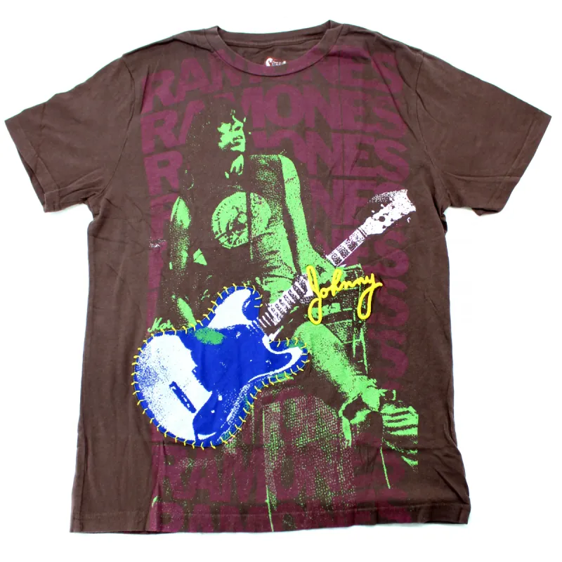 The Ramones Johnny Embroidered SWAG Tee Vintage T-shirt made by Rockabilia