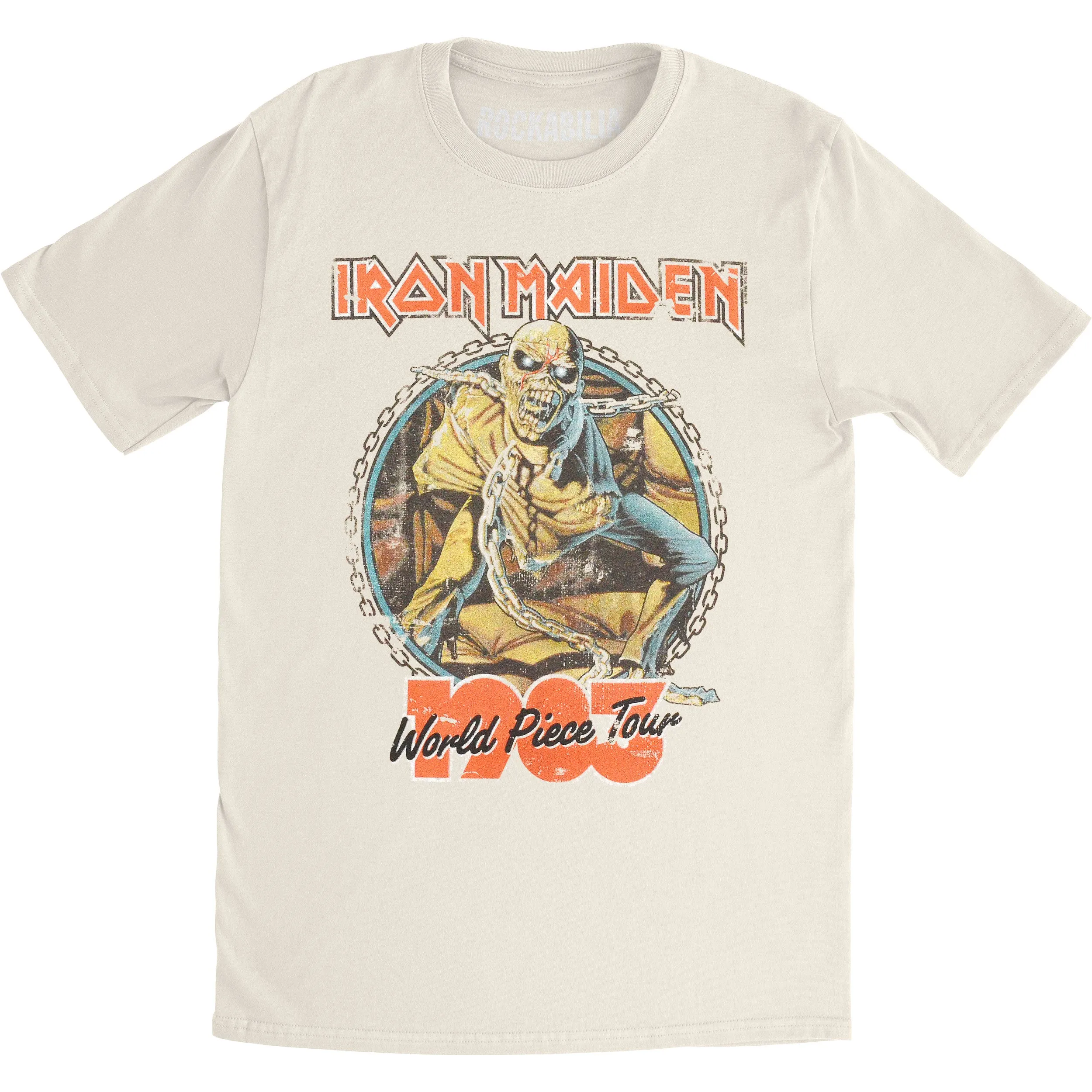 World Piece Tour Natural T-shirt sold by Rockabilia