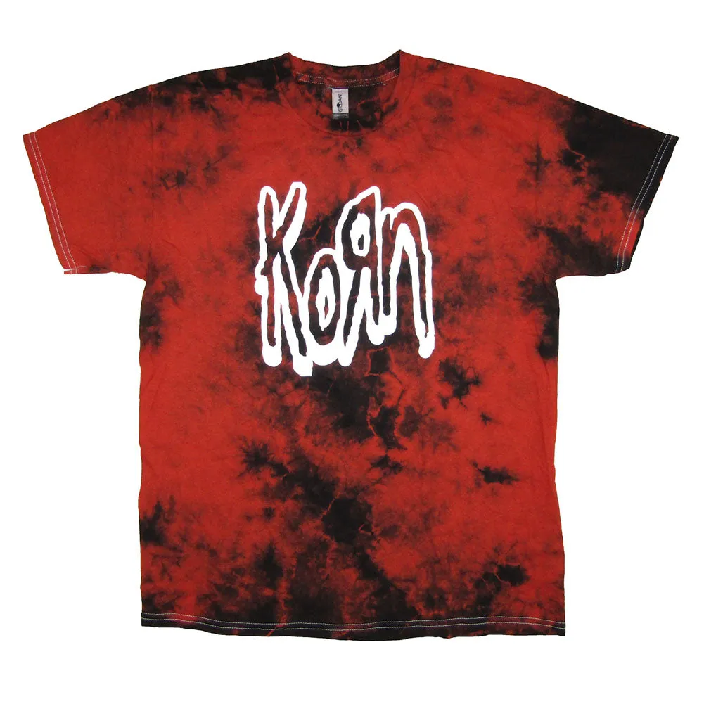 White Logo Orange Tie Dye Tie Dye T-shirt sold by Rockabilia