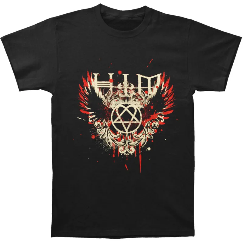 Wings Splatter Slim Fit T-shirt sold by Rockabilia