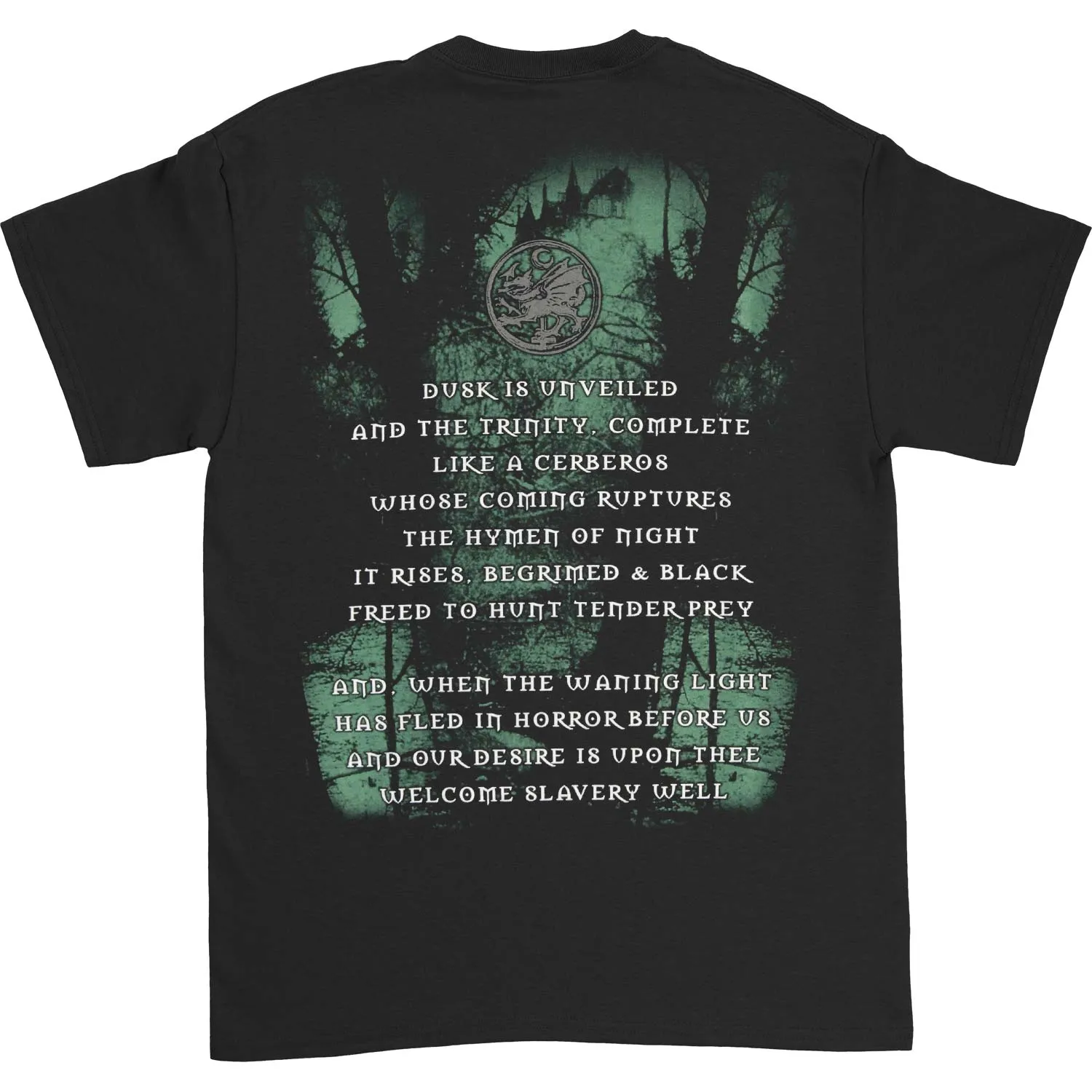 Dusk... And Her Embrace T-shirt sold by Rockabilia product image thumbnail 2