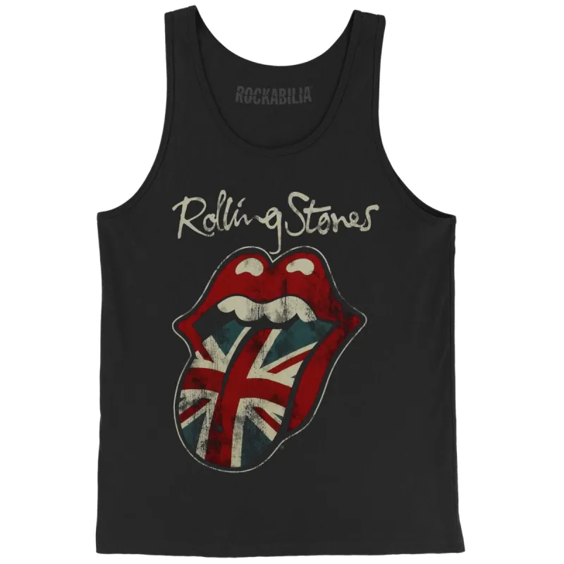 Union Jack Tongue Mens Tank sold by Rockabilia