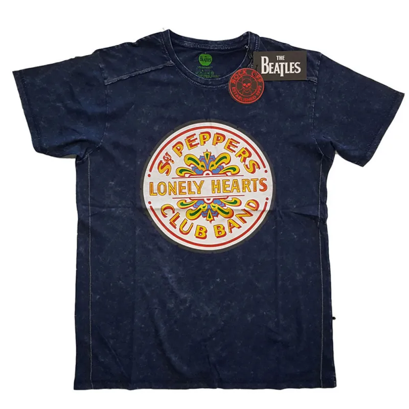 Sgt Pepper Drum Snow Wash T-Shirt Vintage T-shirt sold by Rockabilia