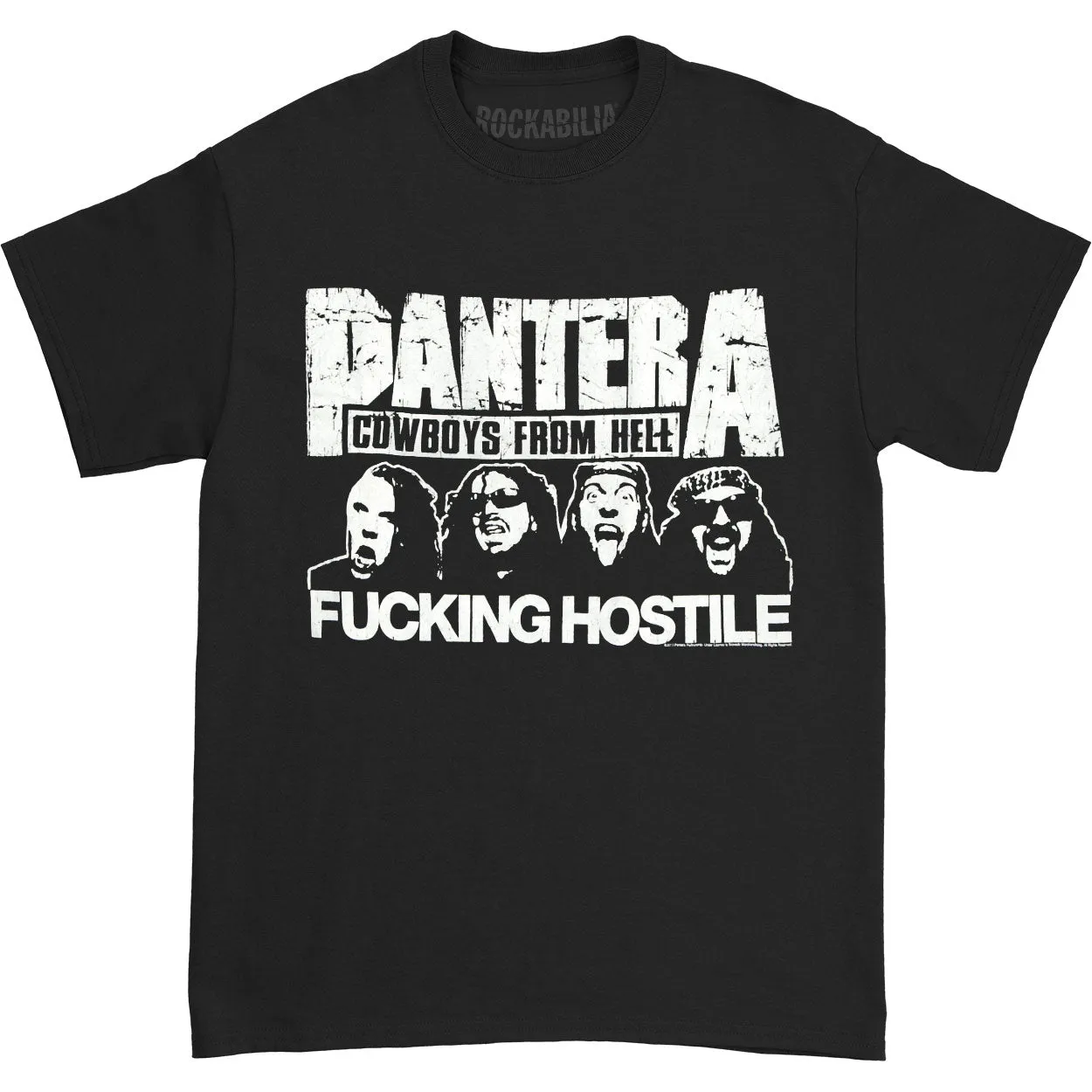 Fucking Hostile Distressed T-shirt sold by Rockabilia