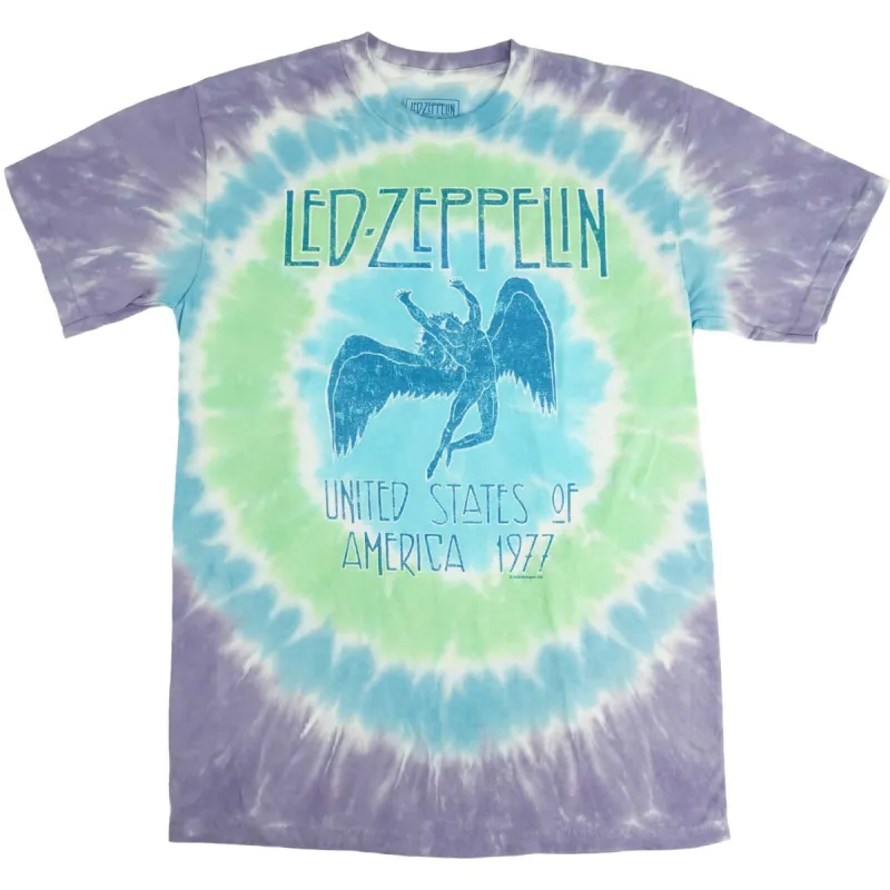 Ramble On Tie Dye T-shirt sold by Rockabilia