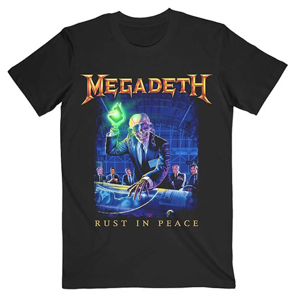 Megadeth Rust In Peace Tracklist (Back Print) Slim Fit T-shirt sold by Rockabilia