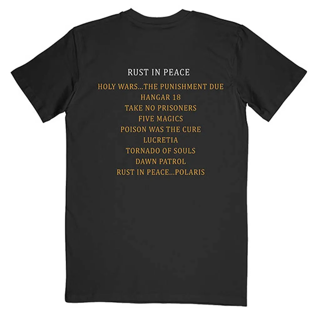 Megadeth Rust In Peace Tracklist (Back Print) Slim Fit T-shirt sold by Rockabilia product image thumbnail 2