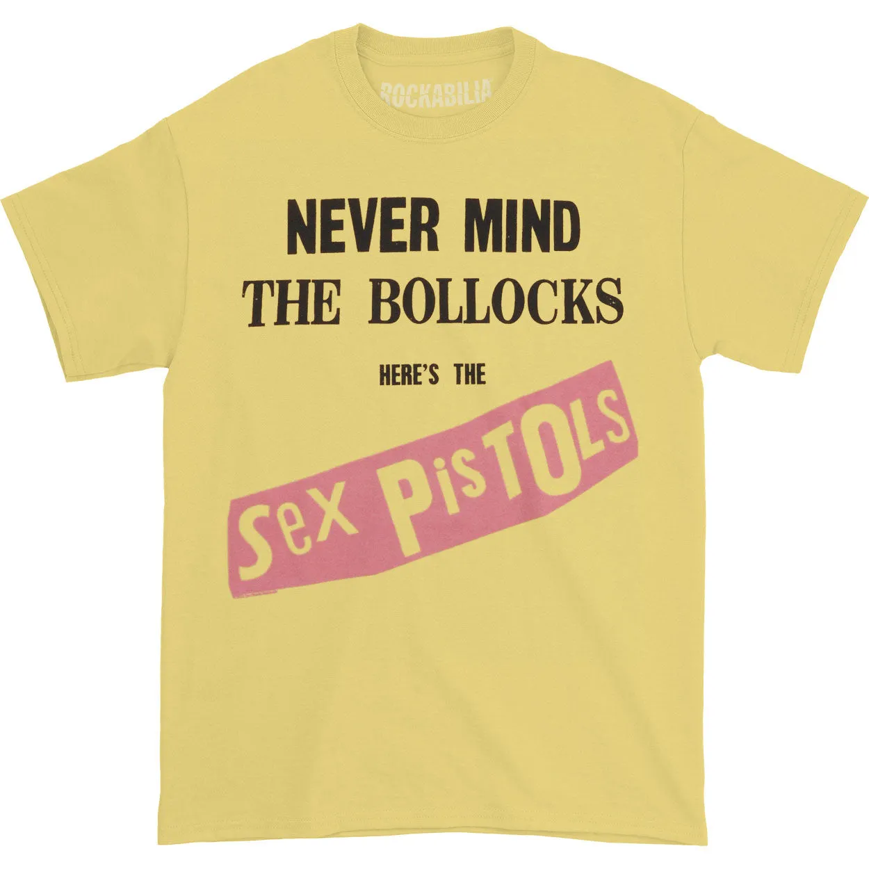 Yellow Nevermind The Bollocks T-shirt sold by Rockabilia