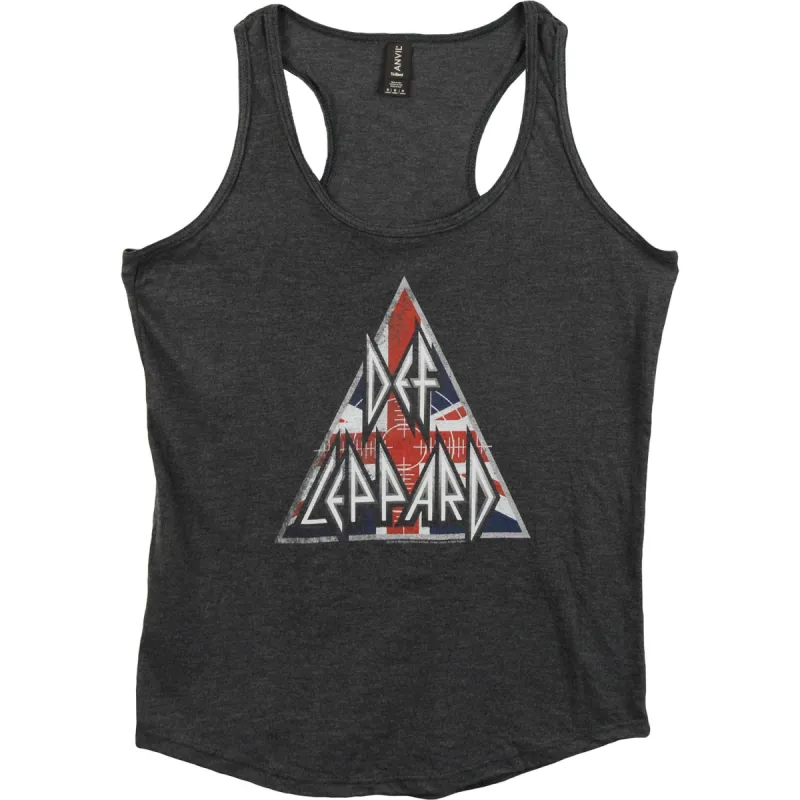 Union Jack Pyramid Womens Tank made by Def Leppard