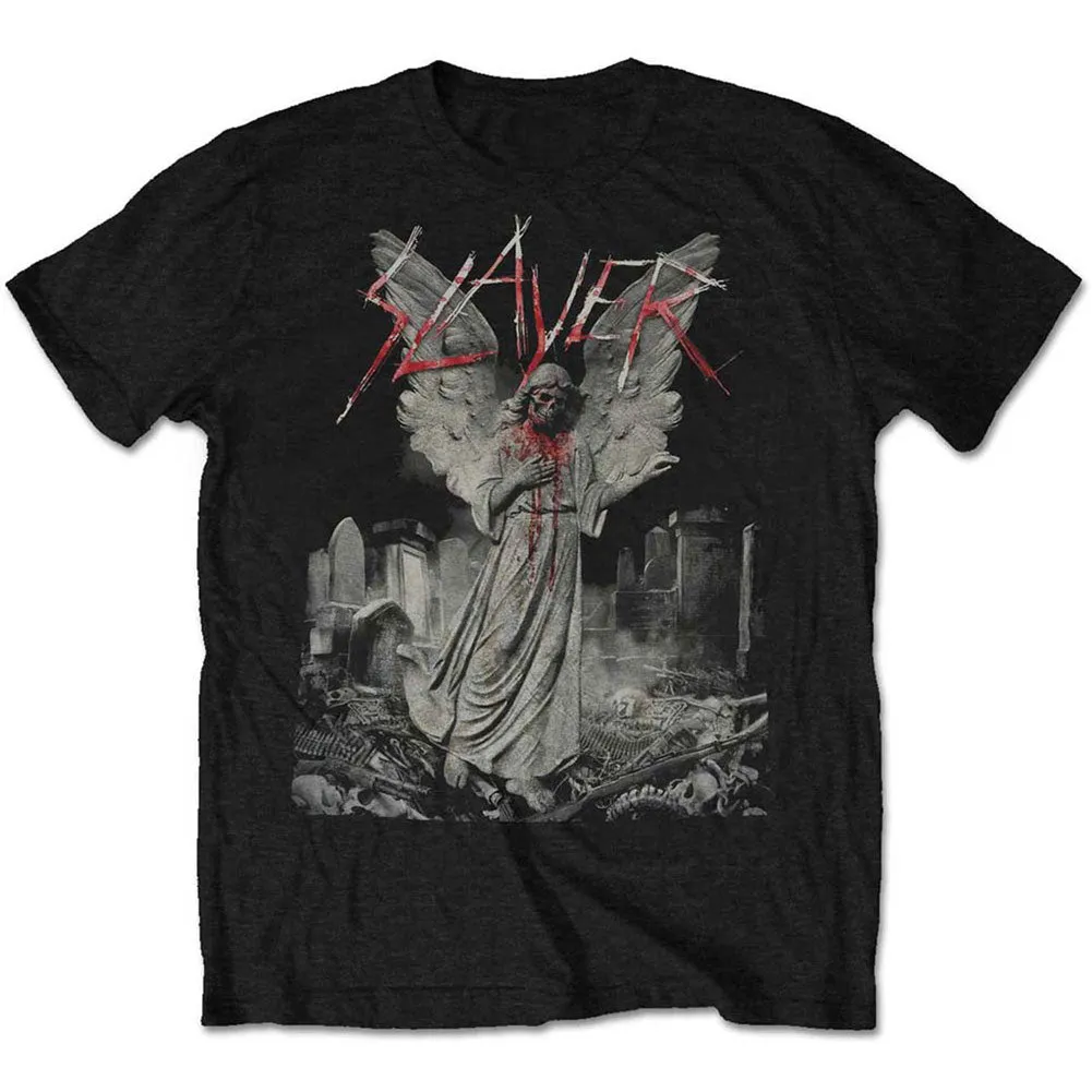 Slayer Gravestone Walks Slim Fit T-shirt sold by Rockabilia