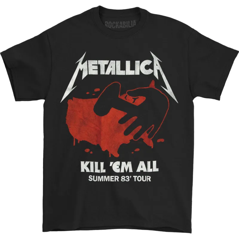 Kill 'Em All Tour T-shirt sold by Rockabilia