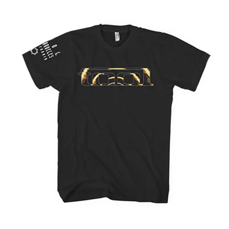 Flame Spiral (Back & Sleeve Print) Slim Fit T-shirt sold by Rockabilia