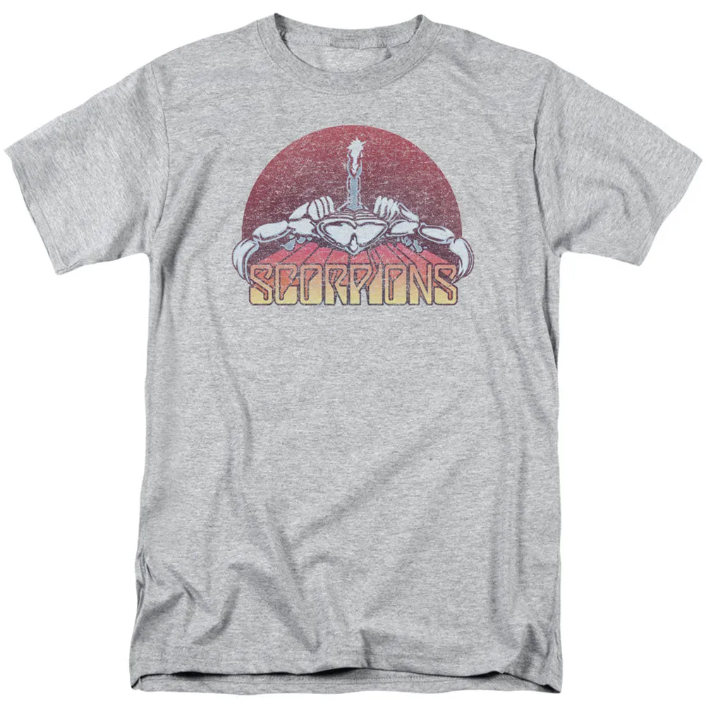 Scorpions Color Logo Distressed Adult T-shirt sold by Rockabilia