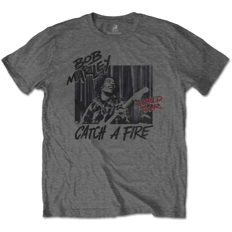 Catch A Fire World Tour Slim Fit T-shirt sold by Rockabilia
