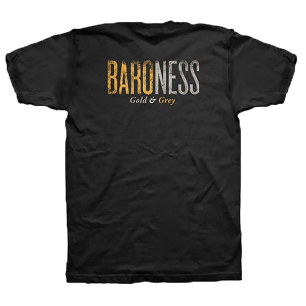 Gold & Grey (Back Print) Slim Fit T-shirt sold by Rockabilia product image thumbnail 2