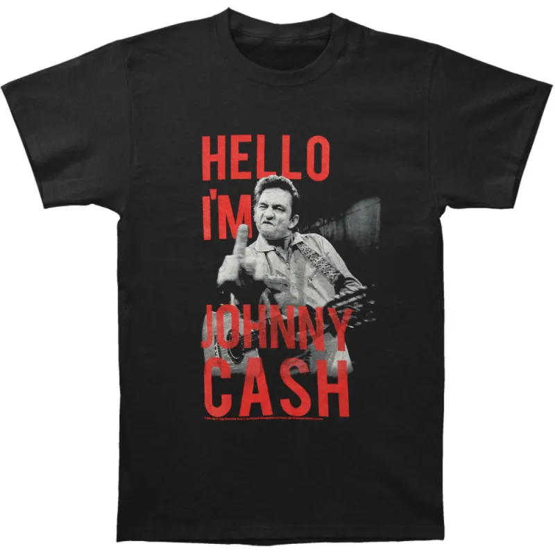 Hello I'm Johnny Slim Fit T-shirt sold by Rockabilia
