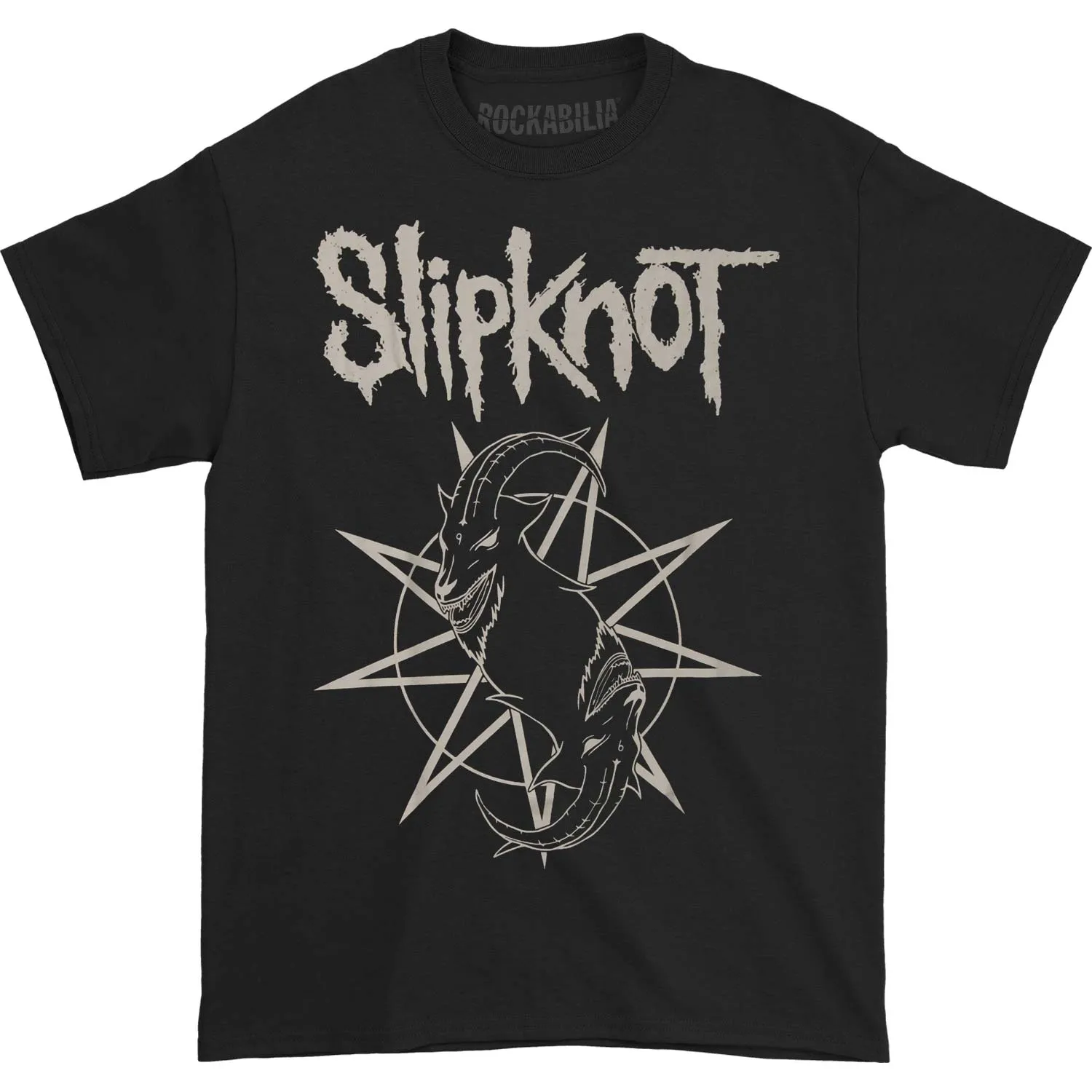 Goat Star Logo (Back Print) T-shirt sold by Rockabilia