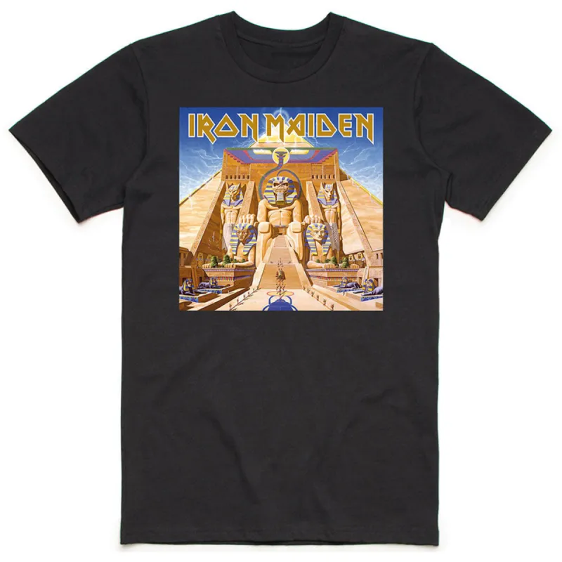 Powerslave Album Cover Box Slim Fit T-shirt made by Rockabilia