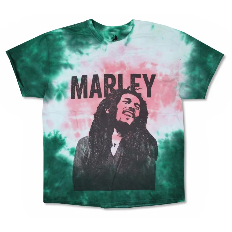 Smile Green Pink Tie Dye T-shirt sold by Rockabilia