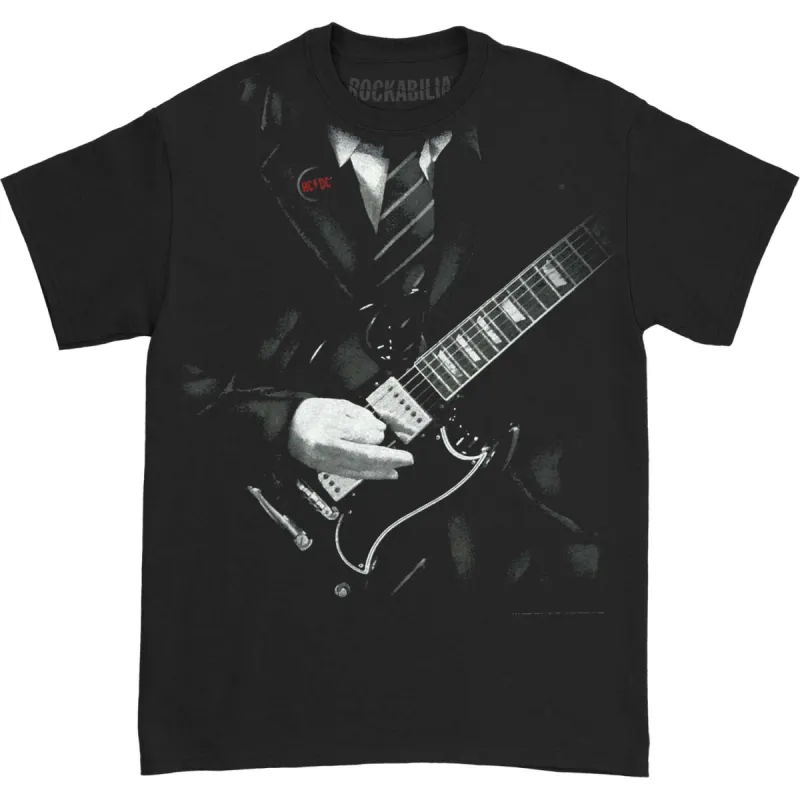 Angus Young T-shirt sold by Rockabilia