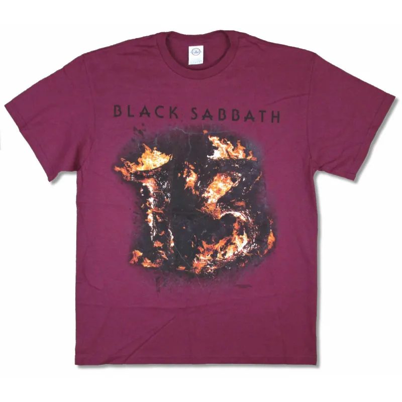 13 Flames (Maroon) T-shirt sold by Rockabilia