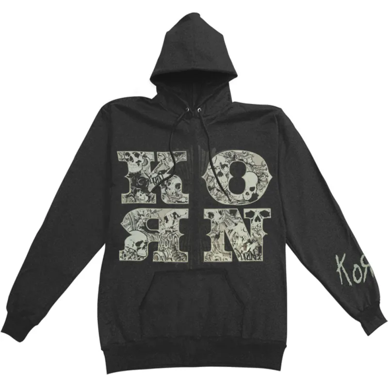 Skull And Letter Hooded Sweatshirt sold by Rockabilia
