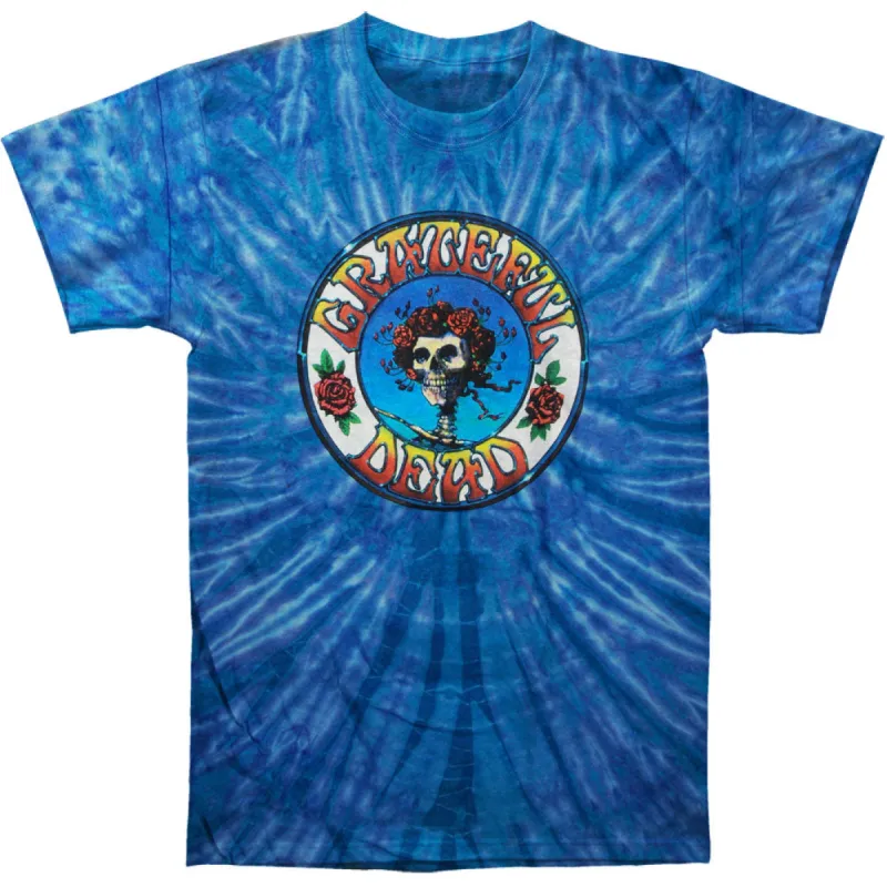 Skull & Roses Tie Dye T-shirt sold by Rockabilia