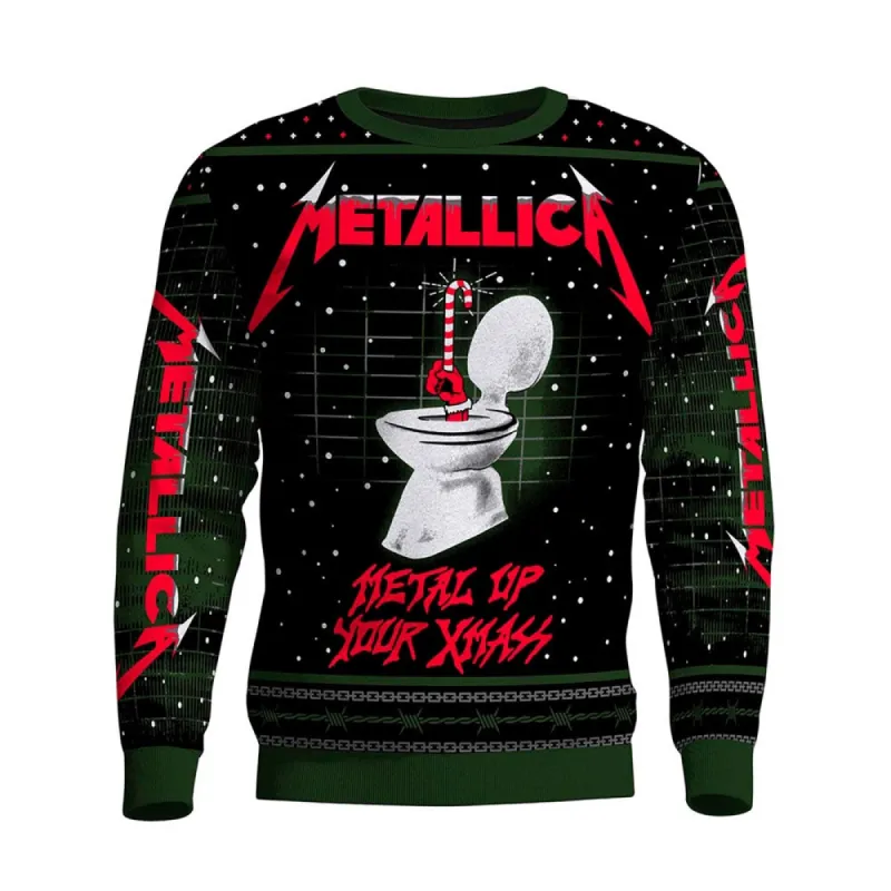 Christmas 2023 Metal Up Your Xmass Sweatshirt sold by Rockabilia